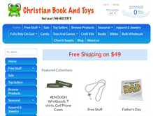 Tablet Screenshot of christianbookandtoys.com